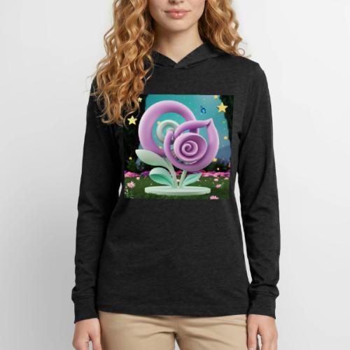 Lila Bloom | Double Floral Eco-Inspired Art - Unisex Long Sleeve Hoodie Shirt