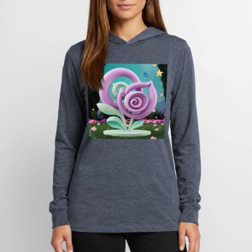 Lila Bloom | Double Floral Eco-Inspired Art - Unisex Long Sleeve Hoodie Shirt