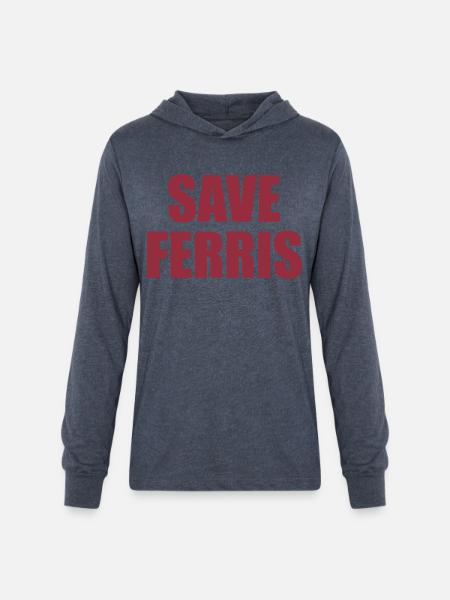 Save Ferris - Unisex Long Sleeve Hoodie Shirt - heather navy