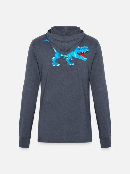Icy Rex - Unisex Long Sleeve Hoodie Shirt - heather navy