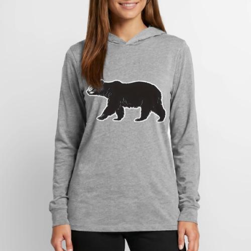 Midnight Black Bear - Unisex Long Sleeve Hoodie Shirt