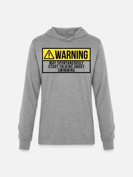 Swimming Swimming - Unisex Long Sleeve Hoodie Shirt - heather grey