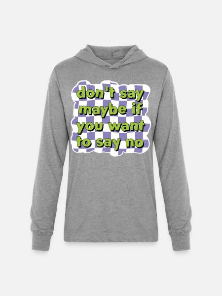 Assertive Choice Checkerboard Tee - Unisex Long Sleeve Hoodie Shirt - heather grey