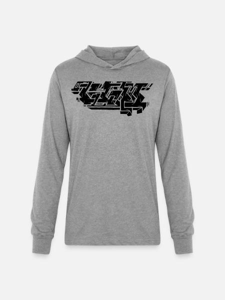 Graffiti Piece - Black - Unisex Long Sleeve Hoodie Shirt - heather grey