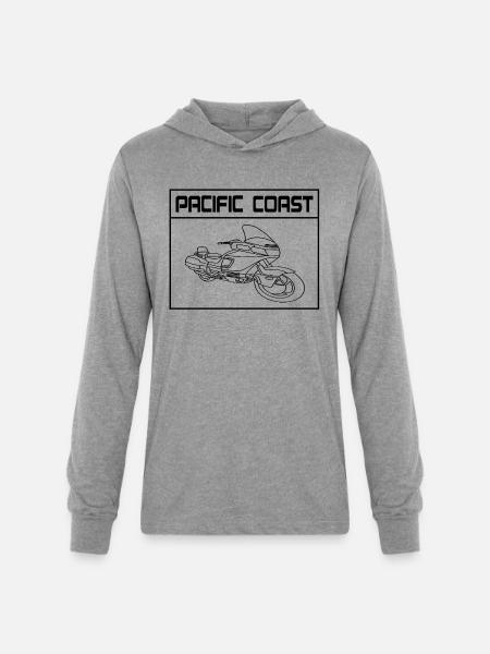 Pacific Coast Square - Unisex Long Sleeve Hoodie Shirt - heather grey