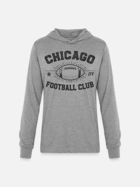Chicago Football Club Emblem - Unisex Long Sleeve Hoodie Shirt - heather grey