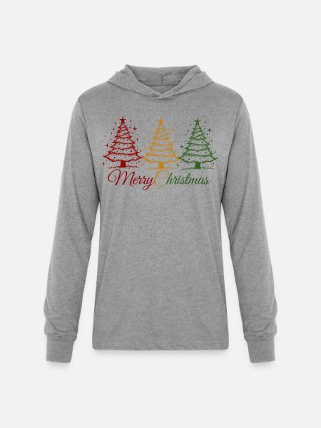 Christmas - Unisex Long Sleeve Hoodie Shirt - heather grey