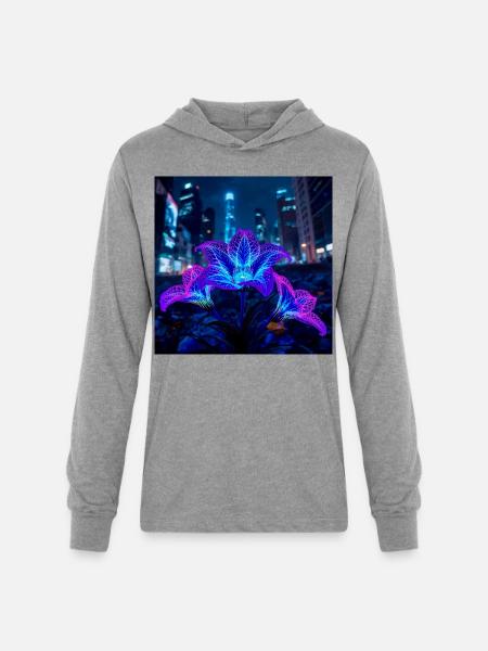 Plazma - Unisex Long Sleeve Hoodie Shirt - heather grey