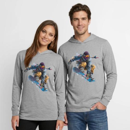 Snowboarding: Splash of Speed - Unisex Long Sleeve Hoodie Shirt