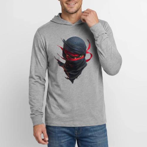 Crimson Stare Ninja - Unisex Long Sleeve Hoodie Shirt