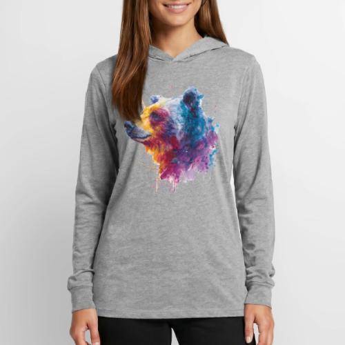 Watercolor Bear Portrait - Unisex Long Sleeve Hoodie Shirt