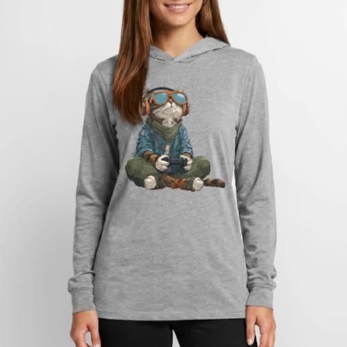 Cat: Purrfect Player - Unisex Long Sleeve Hoodie Shirt