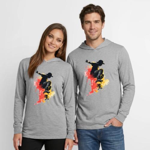 Skateboarding: Splash of Motion - Unisex Long Sleeve Hoodie Shirt