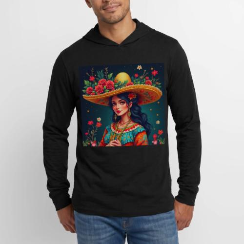 Mexican Design, Regional Mexican Charro Woman - Unisex Long Sleeve Hoodie Shirt