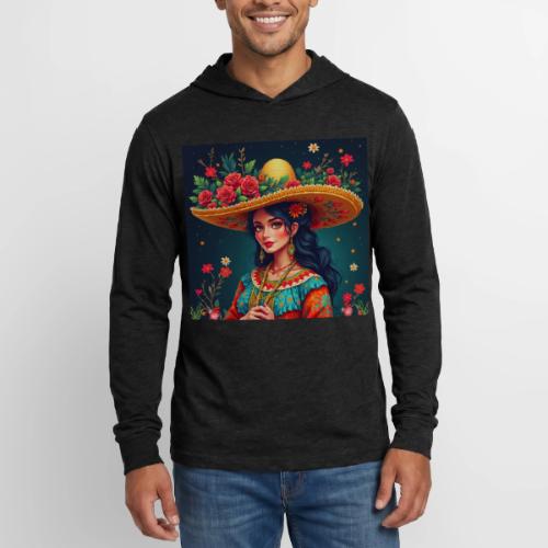 Mexican Design, Regional Mexican Charro Woman - Unisex Long Sleeve Hoodie Shirt