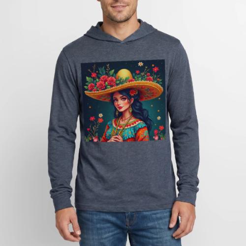 Mexican Design, Regional Mexican Charro Woman - Unisex Long Sleeve Hoodie Shirt