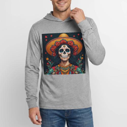 Charra Skull Art | Traditional Mexican Design - Unisex Long Sleeve Hoodie Shirt