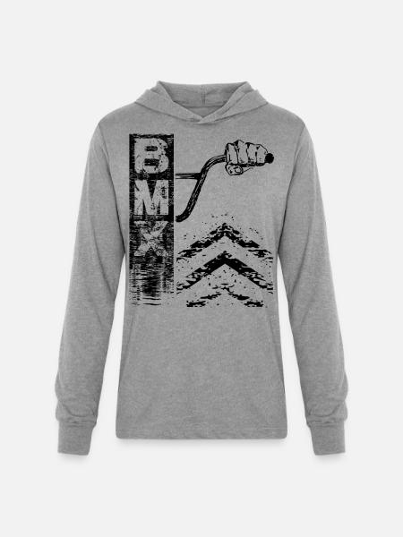 Behind Bmx Bars - Unisex Long Sleeve Hoodie Shirt - heather grey