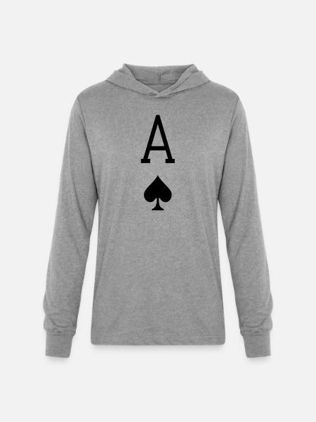 Ace of Spades - Unisex Long Sleeve Hoodie Shirt - heather grey