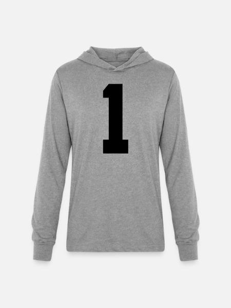 1 - Unisex Long Sleeve Hoodie Shirt - heather grey