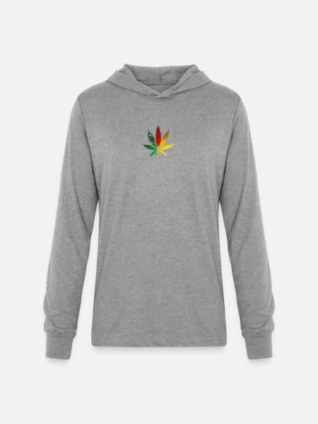 Rainbow maple - Unisex Long Sleeve Hoodie Shirt - heather grey