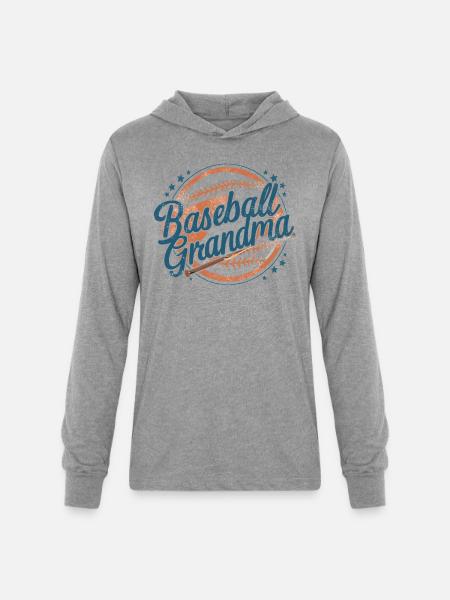 baseball grandma - Unisex Long Sleeve Hoodie Shirt - heather grey