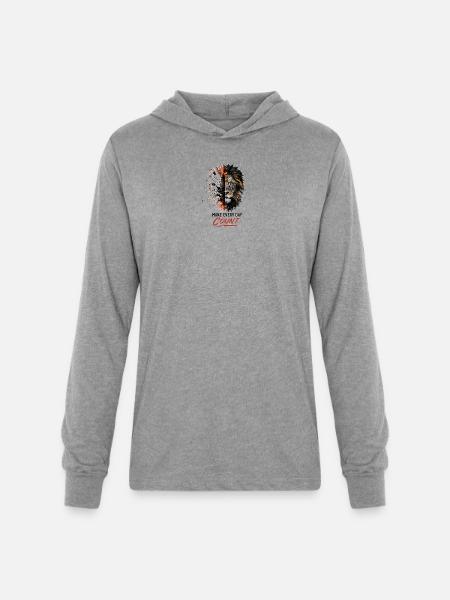 Timekeeper Tiger Split Clock - Unisex Long Sleeve Hoodie Shirt - heather grey