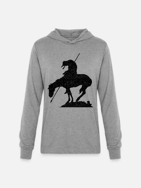 The horseman trail end  - Unisex Long Sleeve Hoodie Shirt - heather grey
