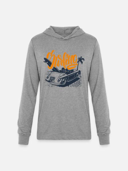 Surfing collection - Unisex Long Sleeve Hoodie Shirt - heather grey