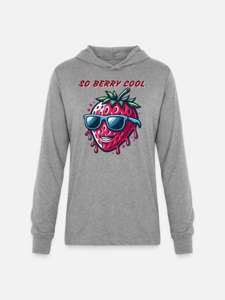 So Berry Cool - Unisex Long Sleeve Hoodie Shirt - heather grey