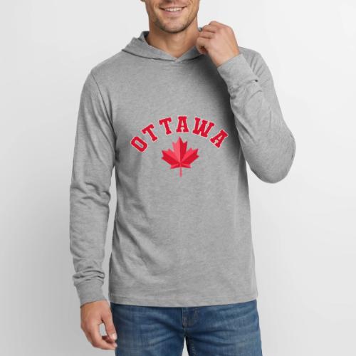 Ottawa with maple leaf - Unisex Long Sleeve Hoodie Shirt