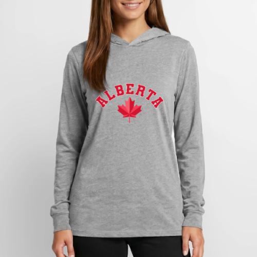 Alberta with maple leaf - Unisex Long Sleeve Hoodie Shirt
