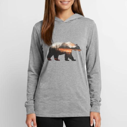 Canada Bear: fiery tones - Unisex Long Sleeve Hoodie Shirt