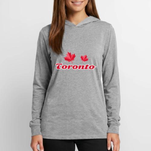 Toronto with two red maple leaves - Unisex Long Sleeve Hoodie Shirt
