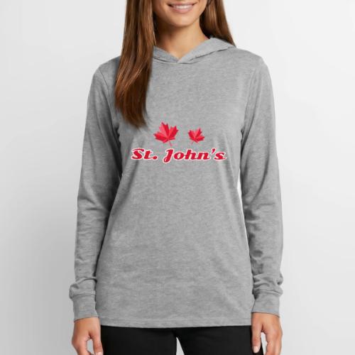 St. John's with two red maple leaves - Unisex Long Sleeve Hoodie Shirt