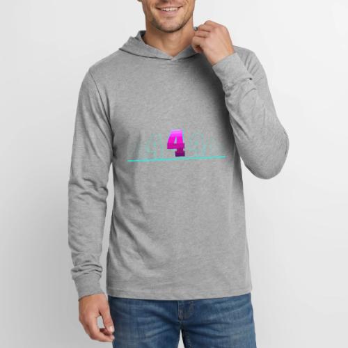 Number 4 in Magenta: Varsity Font - Unisex Long Sleeve Hoodie Shirt
