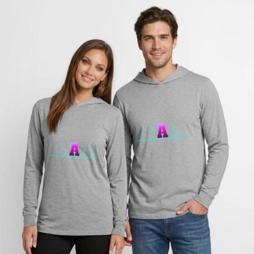 Letter A – Capital Varsity Alphabet Monogram - Unisex Long Sleeve Hoodie Shirt
