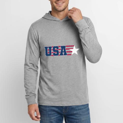 Star Stripe USA - Unisex Long Sleeve Hoodie Shirt