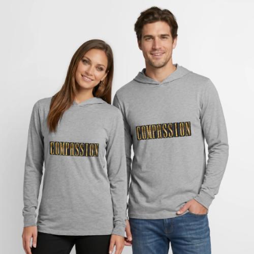 Golden Compassion - Unisex Long Sleeve Hoodie Shirt