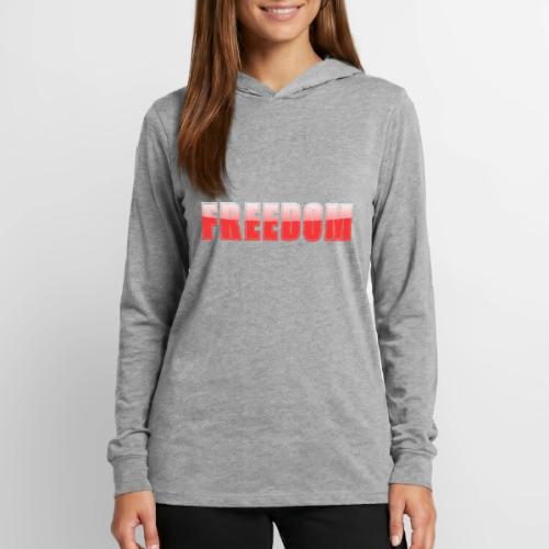 Freedom Typography Design - Unisex Long Sleeve Hoodie Shirt