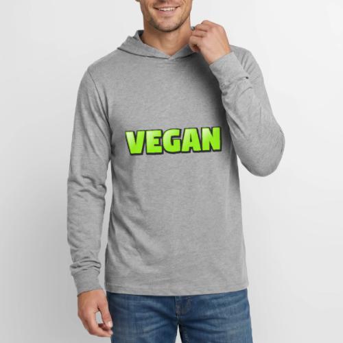 Vegan Bold Green Typography Design - Unisex Long Sleeve Hoodie Shirt