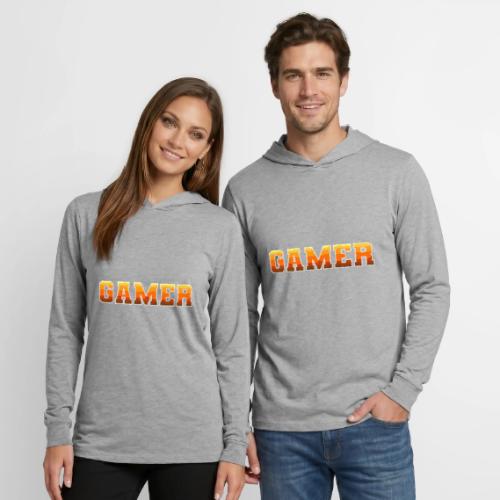 Gamer Varsity Gradient Design for Apparel - Unisex Long Sleeve Hoodie Shirt