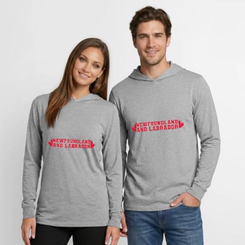 Newfoundland and Labrador with maple leaf - Unisex Long Sleeve Hoodie Shirt
