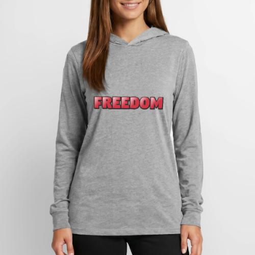 Freedom Bold 3D Word Art Design - Unisex Long Sleeve Hoodie Shirt