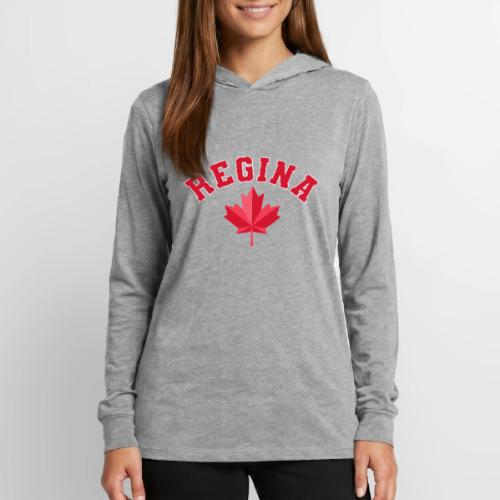 Regina with maple leaf - Unisex Long Sleeve Hoodie Shirt