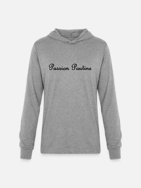 Poutine Passion - Unisex Long Sleeve Hoodie Shirt - heather grey