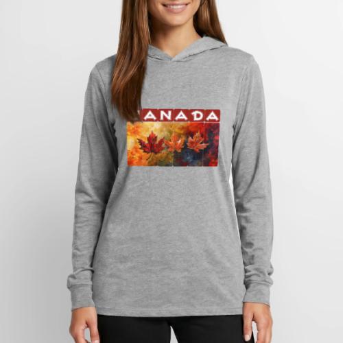 Painted Canada Leaves - Unisex Long Sleeve Hoodie Shirt