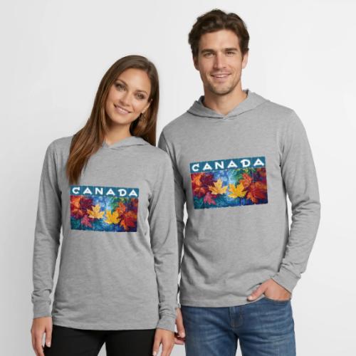 Canada in Brushstrokes - Unisex Long Sleeve Hoodie Shirt