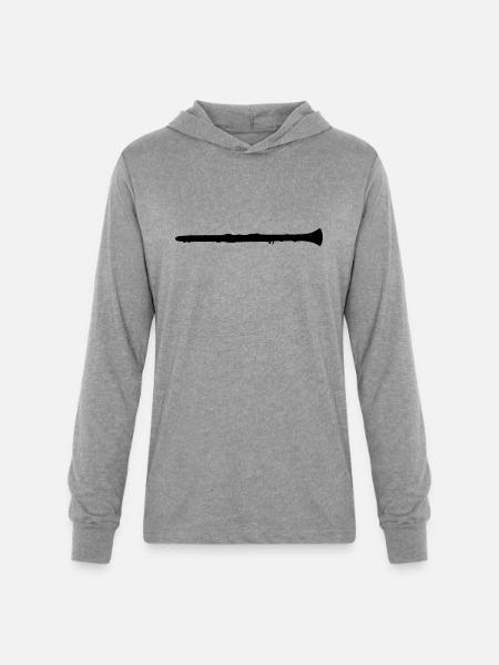 clarinet - Unisex Long Sleeve Hoodie Shirt - heather grey