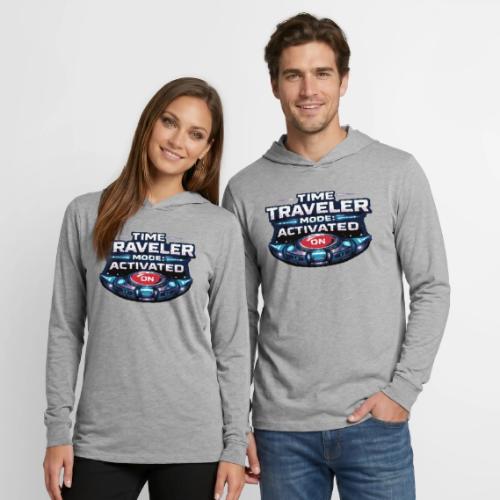 Time Traveler Mode – Futuristic Neon Sci-Fi Tee - Unisex Long Sleeve Hoodie Shirt